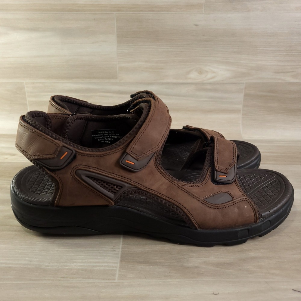 Gravity Defyer Outpost Sandal Men Brown Sz 14 Adjustable Strap Comfort Vocation